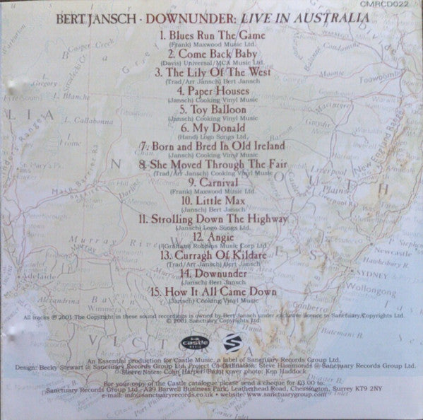 Bert Jansch : Downunder: Live In Australia (CD, Album)