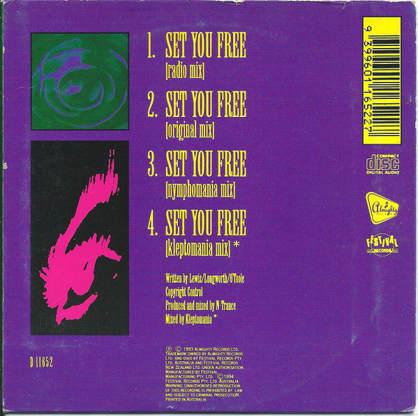 N-Trance : Set You Free (CD, Single, Car)