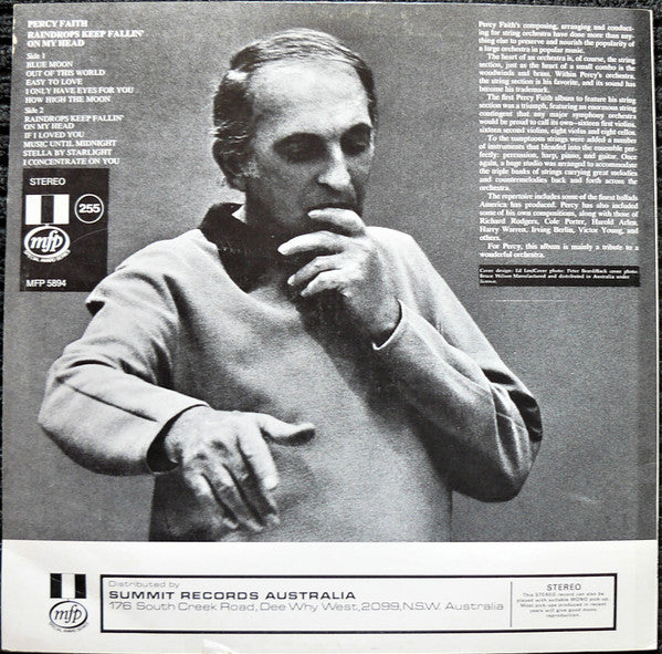 Percy Faith : Raindrops Keep Fallin' On My Head (LP, Album)