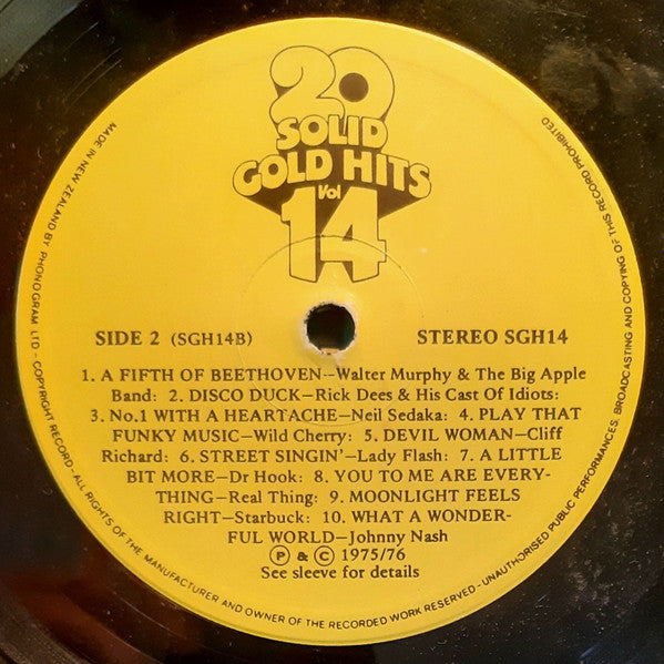 Various : 20 Solid Gold Hits Vol. 14 (LP, Comp)