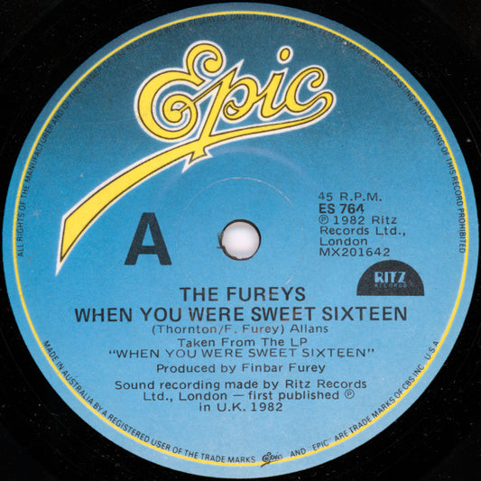 The Fureys : When You Were Sweet Sixteen (7", Single)