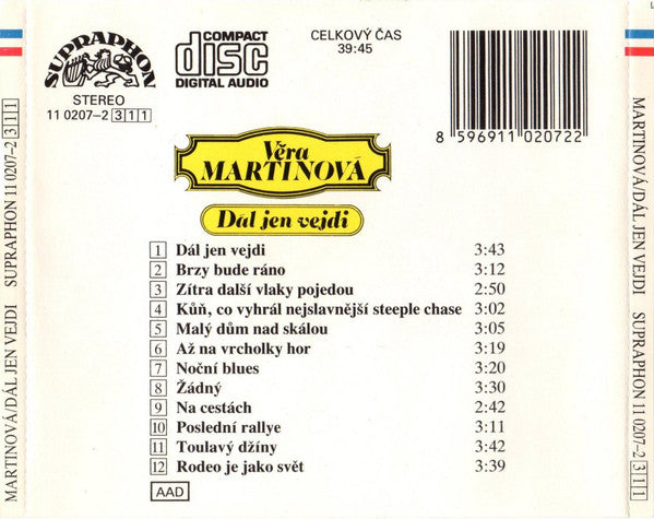 Věra Martinová : Dál Jen Vejdi (CD, Album)