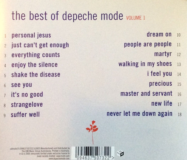 Depeche Mode : The Best Of Volume 1 (CD, Comp, RM, RP)