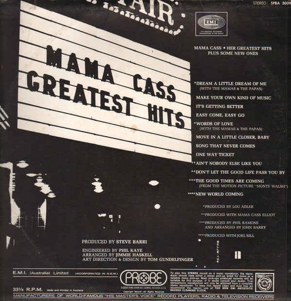 Mama Cass* : Mama's Big Ones: Her Greatest Hits (LP, Comp)
