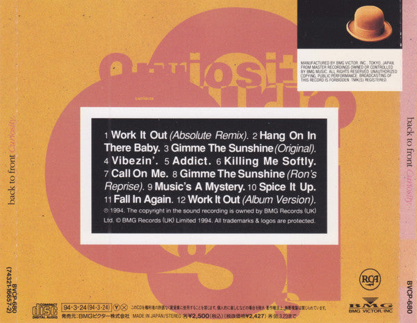 Curiosity : Back To Front (CD, Album)