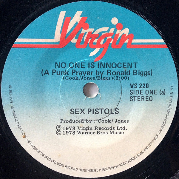 Sex Pistols : No One Is Innocent (A Punk Prayer By Ronald Biggs) / My Way (7")
