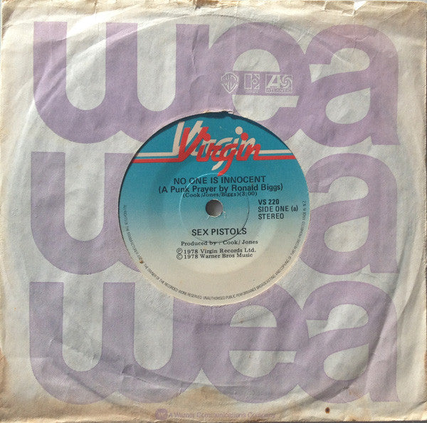 Sex Pistols : No One Is Innocent (A Punk Prayer By Ronald Biggs) / My Way (7")