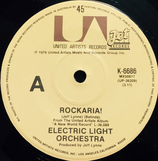 Electric Light Orchestra : Rockaria! (7", Single)