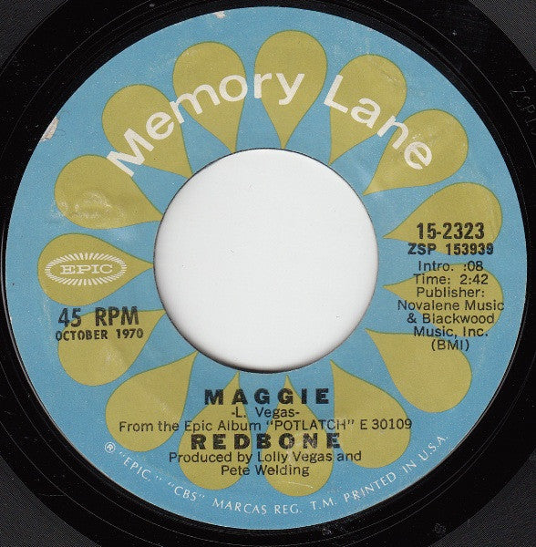 Redbone : Maggie / The Witch Queen Of New Orleans (7", RE)