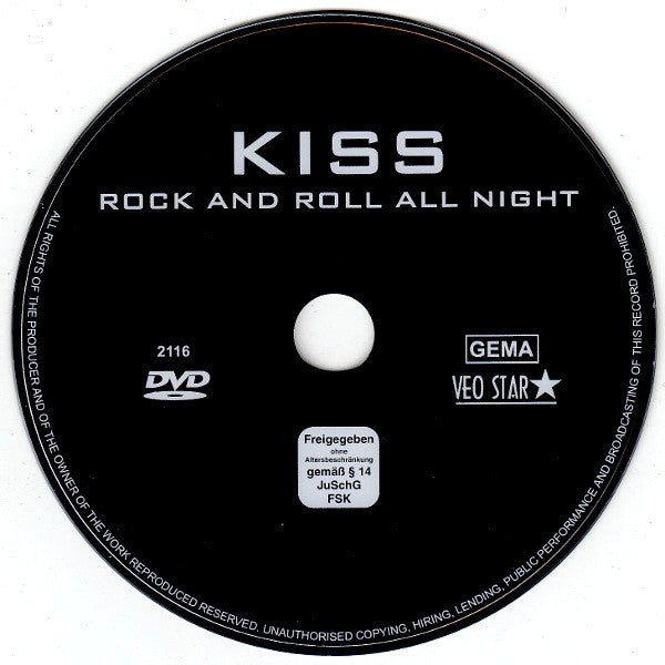 Kiss : Rock And Roll All Night (DVD, Unofficial, PAL)