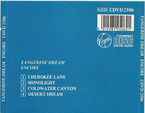Tangerine Dream : Encore (CD, Album, RE)
