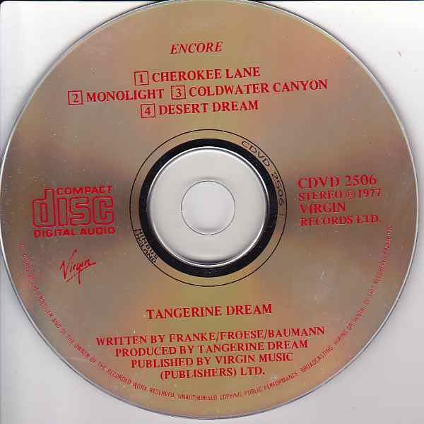 Tangerine Dream : Encore (CD, Album, RE)