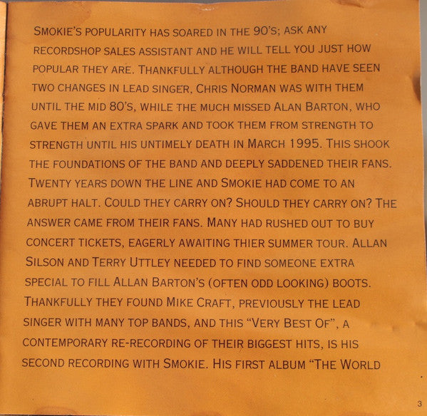Smokie : The Very Best Of (CD, Comp)
