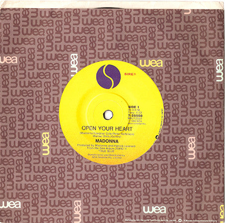 Madonna : Open Your Heart (7", Single)