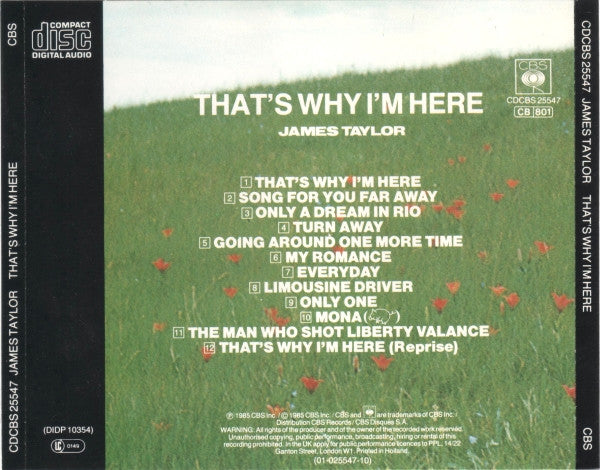 James Taylor (2) : That's Why I'm Here (CD, Album)