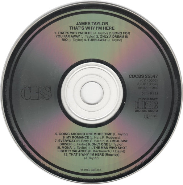 James Taylor (2) : That's Why I'm Here (CD, Album)