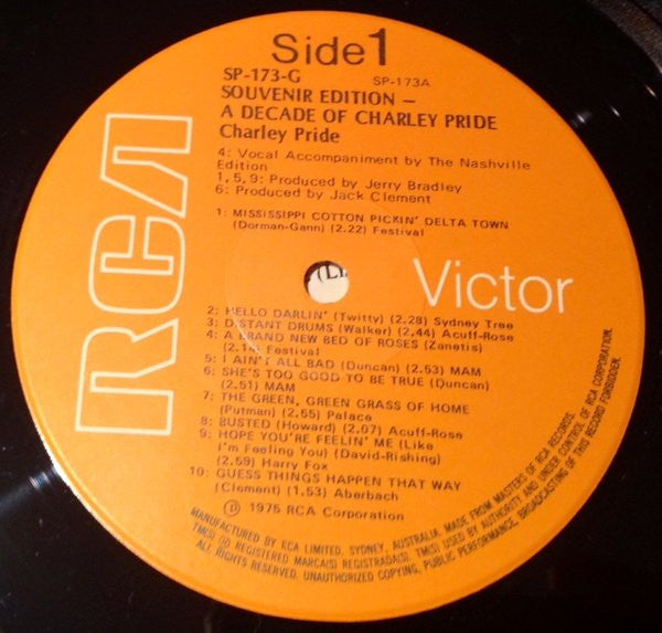Charley Pride : A Decade Of Charley Pride (LP, Comp, S/Edition, Gat)