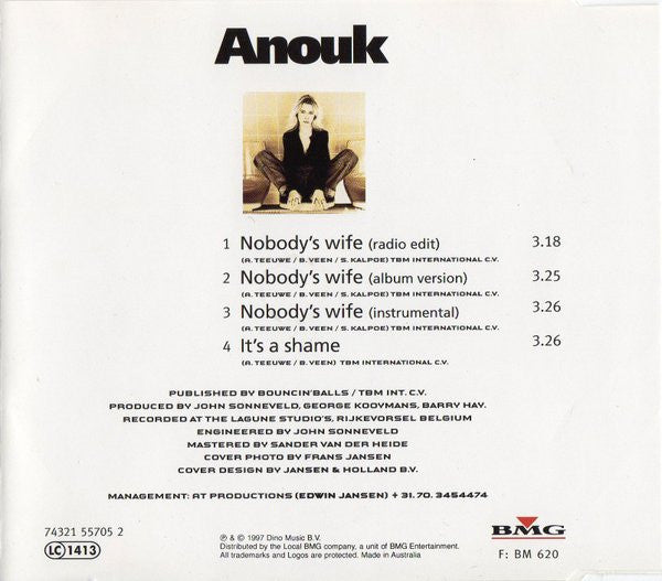 Anouk : Nobody's Wife (CD, Single)