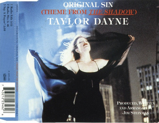 Taylor Dayne : Original Sin (Theme From The Shadow) (CD, Single)
