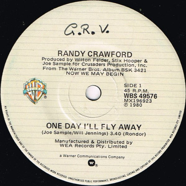 Randy Crawford : One Day I'll Fly Away (7", Single)