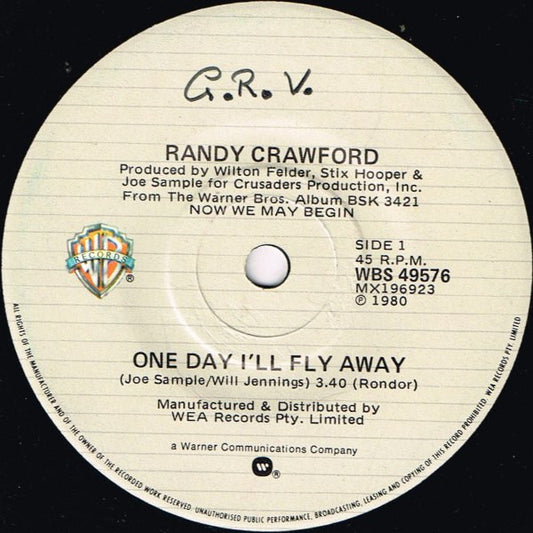 Randy Crawford : One Day I'll Fly Away (7", Single)
