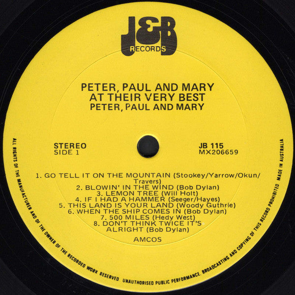Peter, Paul & Mary : 16 Big Hits (LP, Comp)