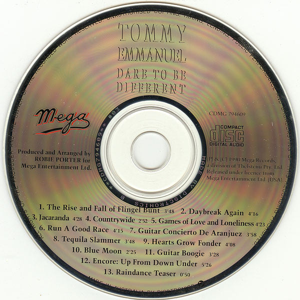 Tommy Emmanuel : Dare To Be Different (CD, Album)