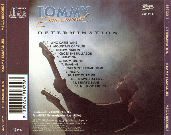 Tommy Emmanuel : Determination (CD, Album, RE)