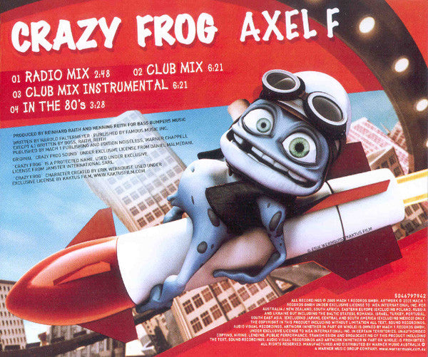 Crazy Frog : Axel F (CD, Single)