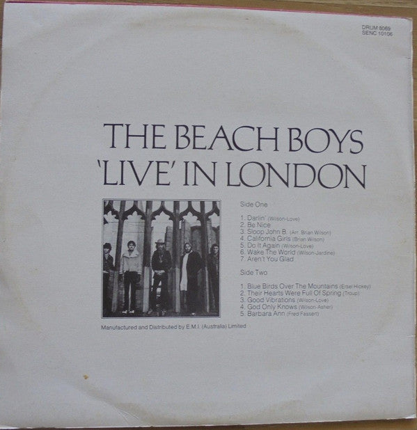 The Beach Boys : The Beach Boys 'Live' In London (LP, Album)