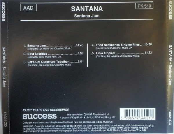 Santana : Santana Jam (CD, Comp, RE)