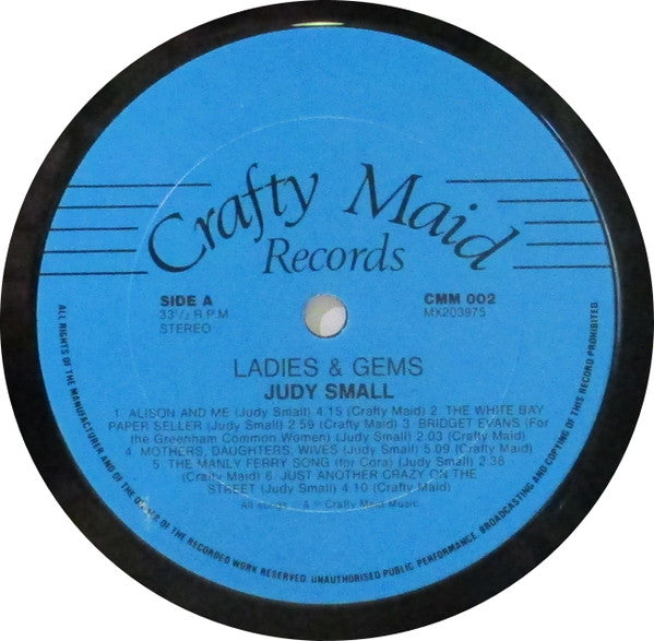 Judy Small : Ladies & Gems (LP, Album)