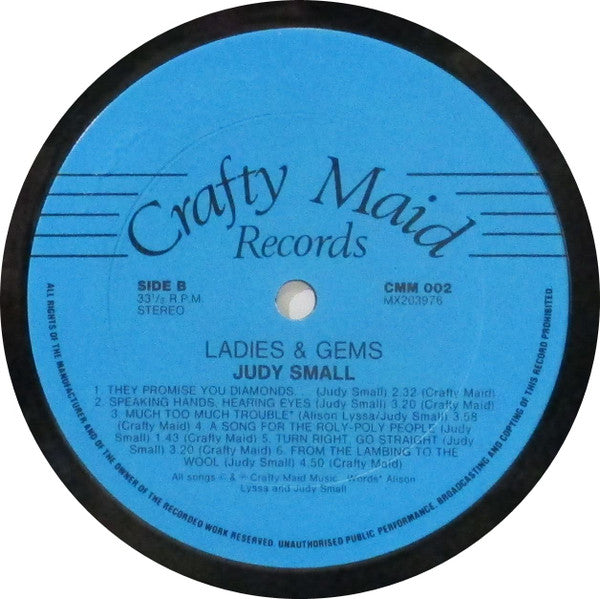 Judy Small : Ladies & Gems (LP, Album)