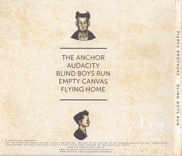 Pierce Brothers (3) : Blind Boys Run (CD, EP, Dig)