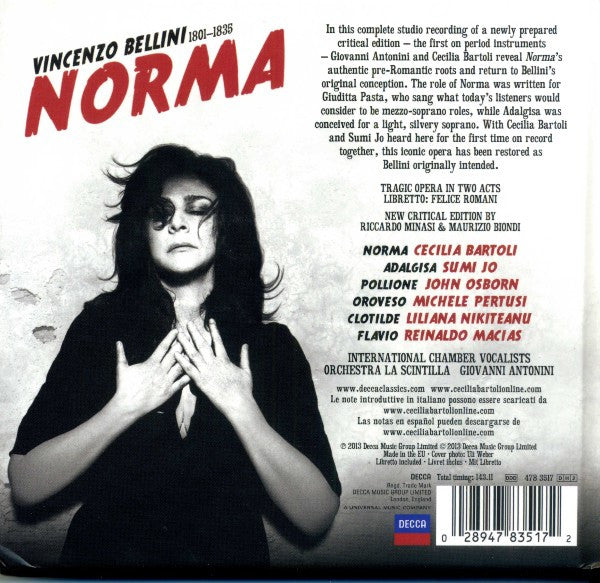 Bellini* - Cecilia Bartoli, Sumi Jo, John Osborn (5), Michele Pertusi, Orchestra La Scintilla, Giovanni Antonini : Norma (2xCD, Album)