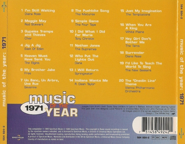 Various : Music Of The Year: 1971 (CD, Comp)