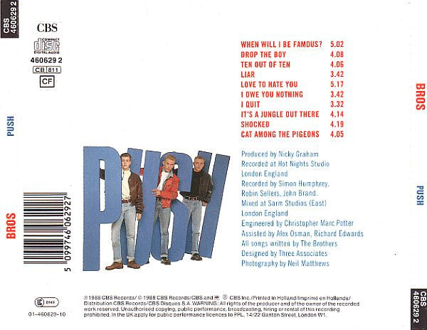 Bros : Push (CD, Album)