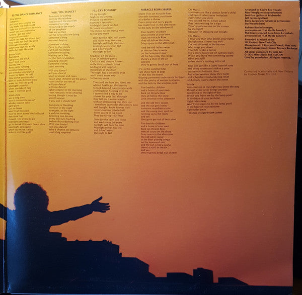 Janis Ian : Miracle Row (LP, Album, Gat)