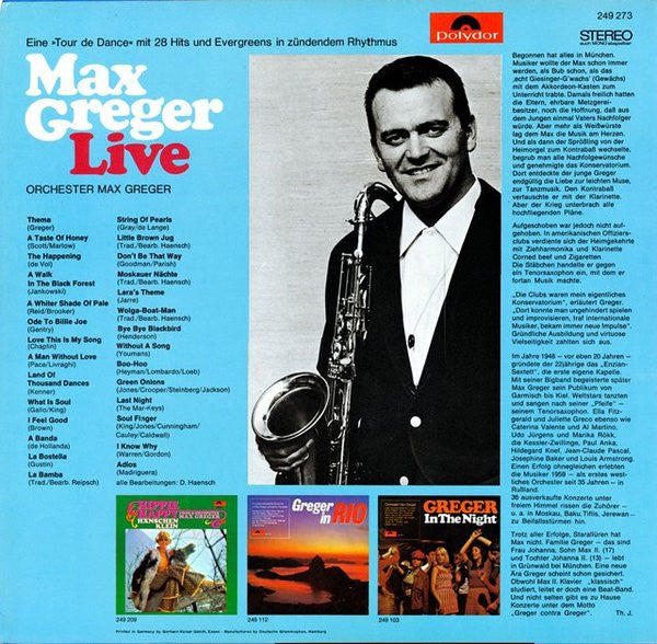Max Greger : Live (LP)
