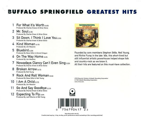 Buffalo Springfield : Retrospective (The Best Of Buffalo Springfield) (CD, Comp, RE)