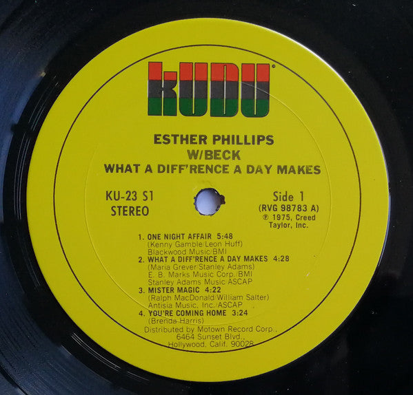 Esther Phillips W/ Joe Beck : What A Diff'rence A Day Makes (LP, Album)