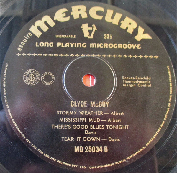 Clyde McCoy : Sugar Blues (10", Mono)