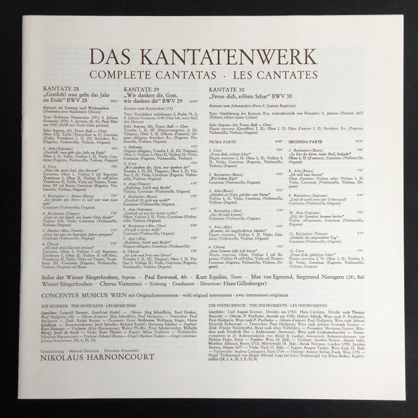 Bach* : Kantatenwerk · Complete Cantatas | BWV 28-30 | 8 (2xLP + Box)