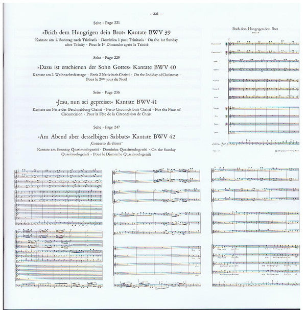 Bach* : Kantatenwerk · Complete Cantatas | BWV 39-42 | 11 (2xLP + Box)