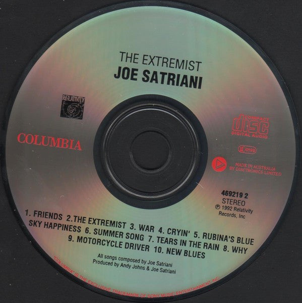 Joe Satriani : The Extremist (CD, Album)