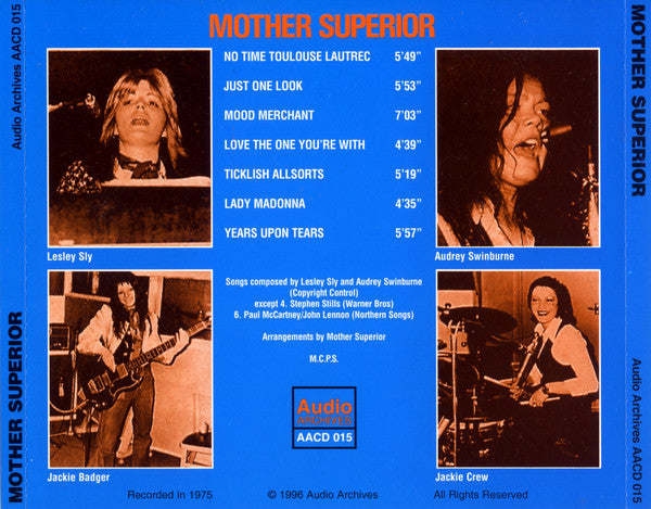 Mother Superior (5) : Mother Superior (CD, Album, RE)