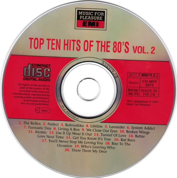 Various : Top Ten Hits Of The 80's Vol. 2 (CD, Comp)