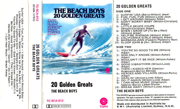 The Beach Boys : 20 Golden Greats (Cass, Comp)