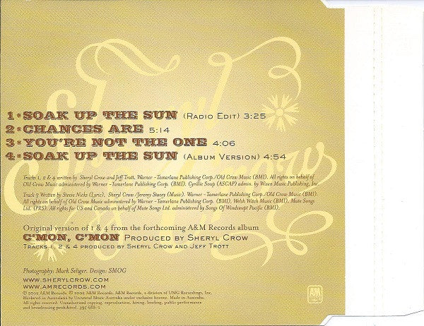Sheryl Crow : Soak Up The Sun (CD, Single)