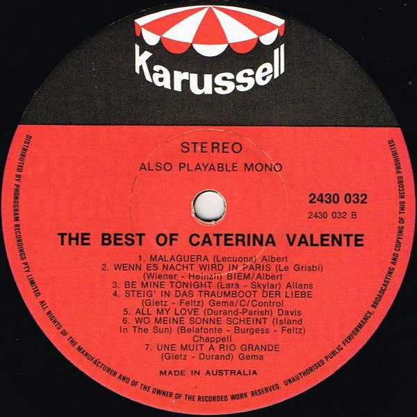 Caterina Valente : The Best Of Caterina Valente (LP, Comp, RE)